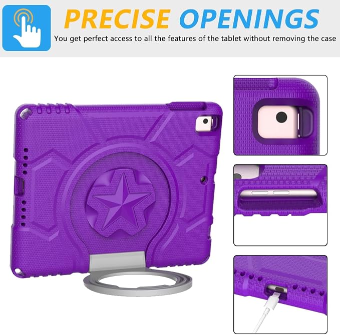 Kids Case for iPad 5th/6th Generation 9.7-inch 2017/2018 Release Lainergie iPad Air 2 Case with Screen Protector iPad Pro 9.7 Protective Cover Case Lightweight Shockproof with Handle Stand Black