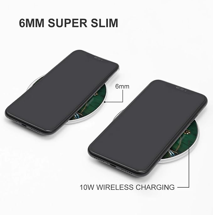 Jewel Dragonfly Wireless Charger Fast Charging Pad | Anti-Slip Qi Certified Wireless Charging Pad for All Phones with Wireless Charging Function for Home Office Travel