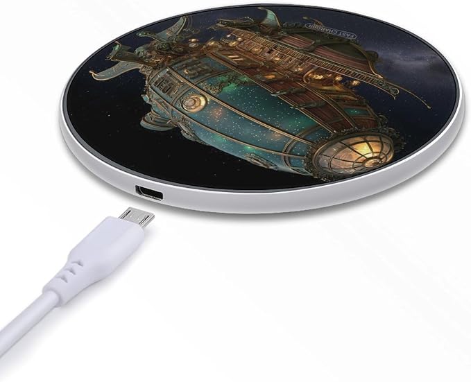 Steampunk Airship Stardust Spacees Wireless Charger Portable Charging Pad | LightweightAll Smartphone