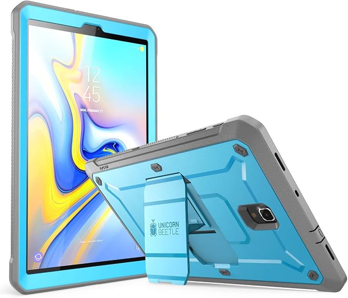 SUPCASE for Samsung Galaxy Tab A 10.5 Inch Case 2018 (Unicorn Beetle Pro) [Built-in Screen Protector &amp Stand] Heavy Duty Rugged Protective Tablet Cover for Galaxy Tab A 10.5 SM-T590/T595/T597 Bl