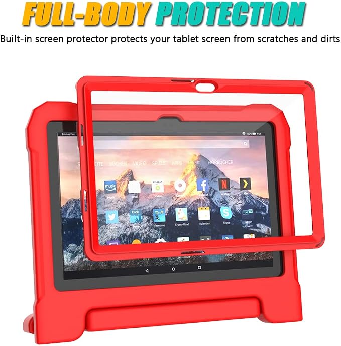 DJ&ampRPPQ Kids CaseEVA Strong Anti Drop is Suitable for 10 inch Tablet. Not Compatible with Ipad 10in Tablet Black