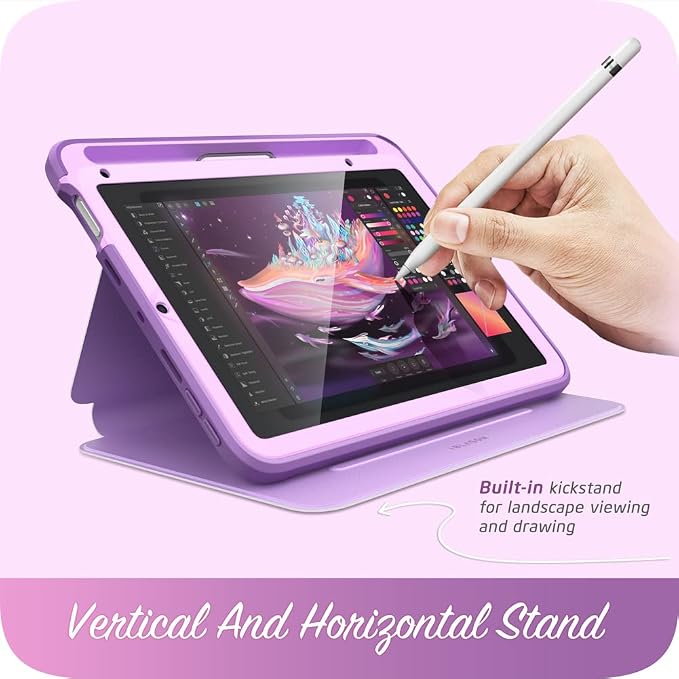 i-Blason for iPad mini 7 Case iPad mini 6 Case 8.3 inch Marble | Built-in Screen Protector Auto Sleep/Wake Pencil Holder Trifold Stand Full-Body Protection