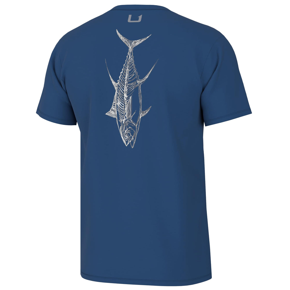 HUK Mens Fishing Graphic Tee, Performance Short Sleeve, Quick-Dry, Tuna Sketch - Set Sail, Large