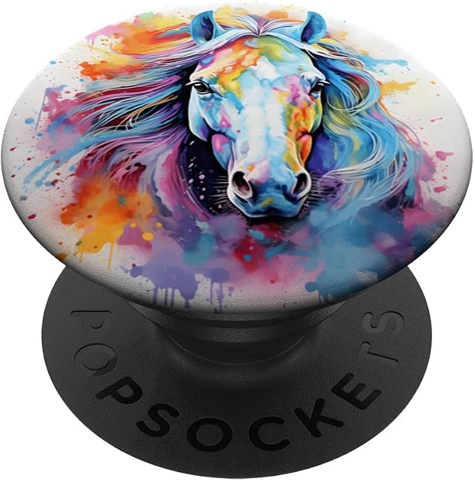 Elegant Horse Lover Horses Design PopSockets PopGrip for MagSafe