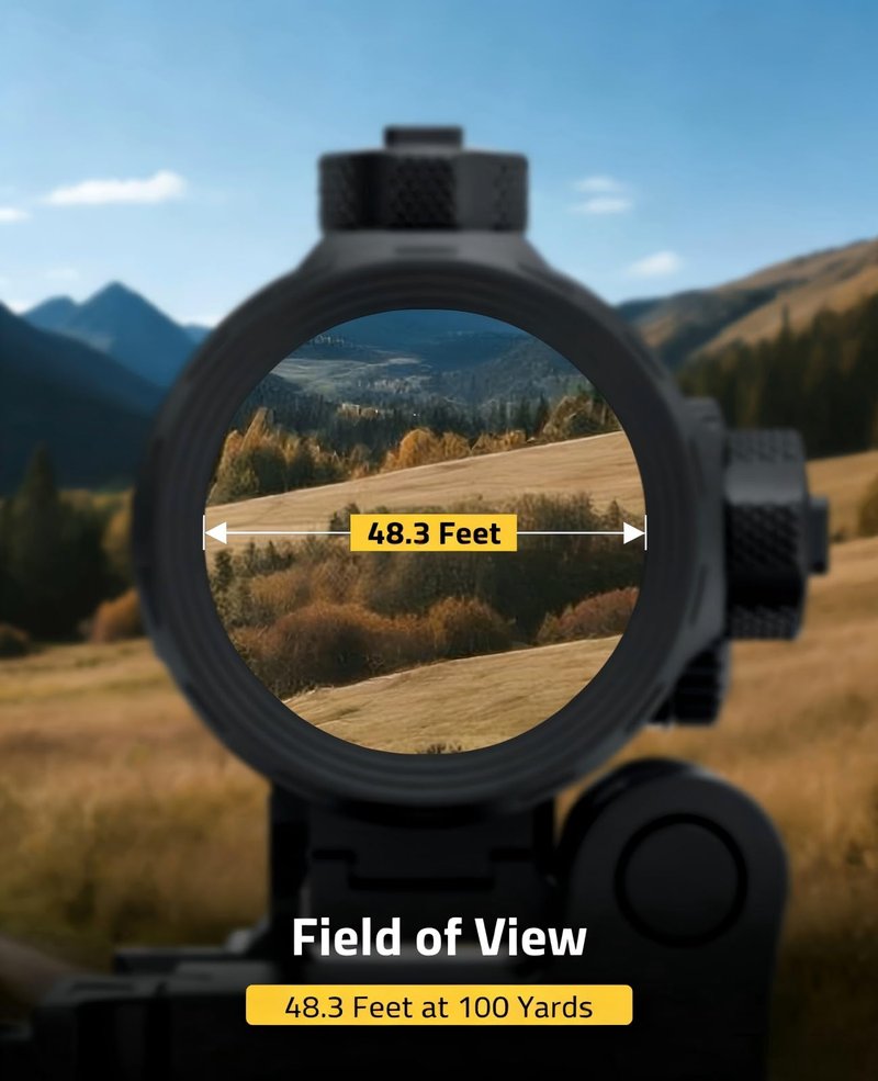 CVLIFE 3X Red Dot Magnifier with Quick-Release and Flip-to-Side Mount,2.95in Eye Relief,Absolute and Lower 1/3 Co-Witness Red Dot Sight with Magnifier,1000G Shockproof & IP67 Waterproof