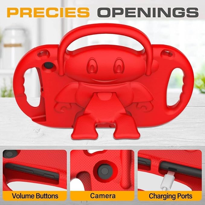 Kid-Proof Case for 8 Inch Tablet(12th/10th Generation 2024/2022/2020 Release) - Durable Shockproof Protective Cover with Shoulder Strap for 8 Plus Tablet Not for iPad Samsung Tablet Black