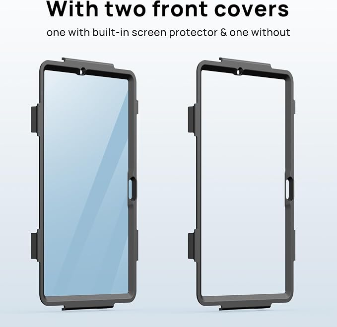 Gerutek Case for Samsung Galaxy Tab S10 FE+/ S10 FE Plus 2025 13.1 Inch Full-Body Drop Protective Case with Screen Protector Pen Holder 360° Rotate Hand Strap &amp StandShoulder Strap Black