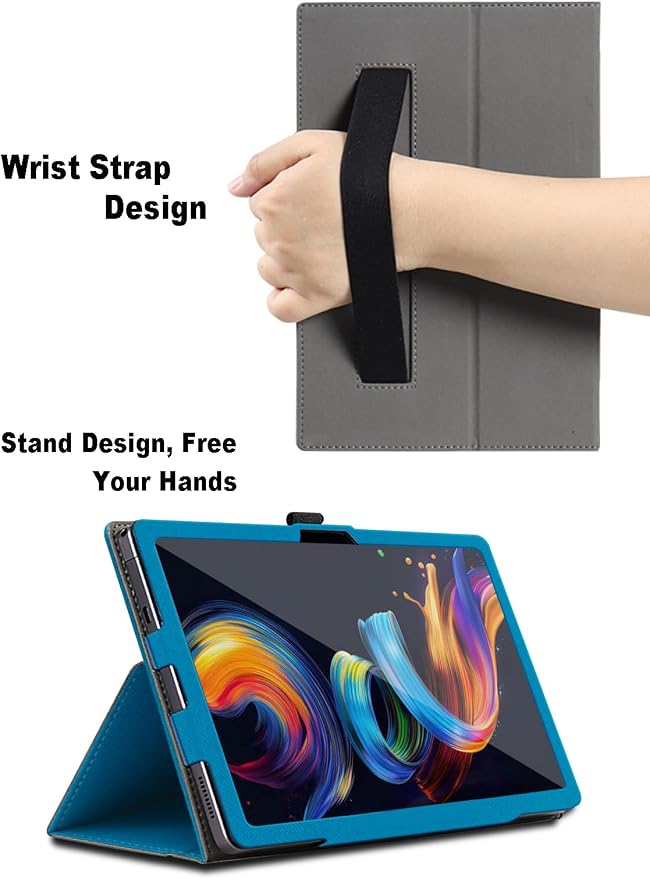 Case for TCL Nxtpaper 11 Plus 11.5 inch TCL Nxtpaper 11 Plus Tablet Case Folding Stand Protective Cover with Pencil Holder and Wrist Strap Full Protection. (Black)