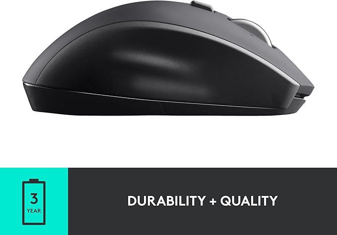 Logitech M705 Marathon Wireless Mouse, Gaming Mouse Wireless, 2.4 GHz USB-A Receiver, 5-Programmable Buttons, 3-Year Battery, PC, Mac, Laptop, Chromebook - Black