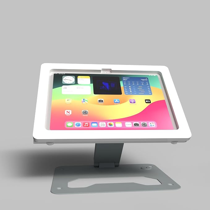 Anti-Theft Acrylic Case with EZ Foldable Aluminum Desktop Stand for Samsung Galaxy TAB Tablets (Black TAB A8 10.5)