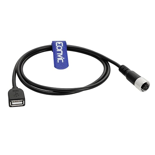 Industrial M12 4 Pin A Code Female to USB 2.0 Male Data Connection Cable High Flex Shielded Moulded IP67 Waterproof Cable