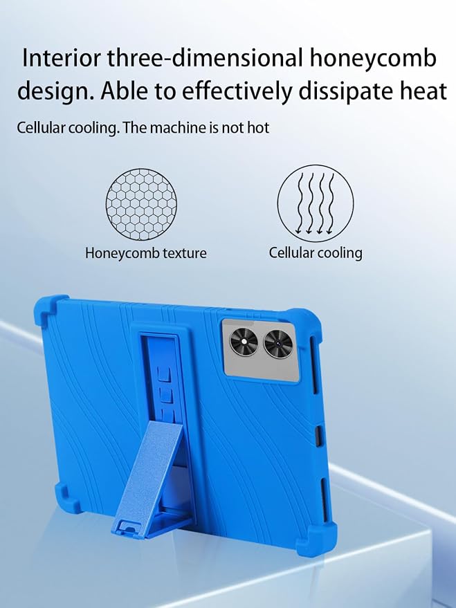 for Frameflow P11T Android 16 11-Inch TabletUYRUREL Skin-Friendly Soft Silicone Protective CaseFull Protection Against Drops and Scratcheswith Adjustable Viewing StandBlack.