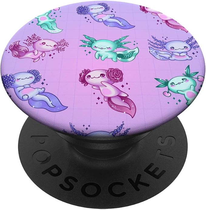 Axolotl Pattern PopSockets Adhesive PopGrip