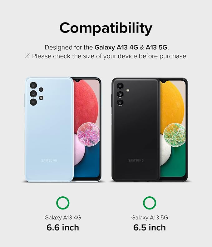 Ringke for Samsung Galaxy A13 4G / 5G Screen Protector [Glass 2 Pack] | Case Friendly Shatterproof Premium 9H Hardness Tempered Glass