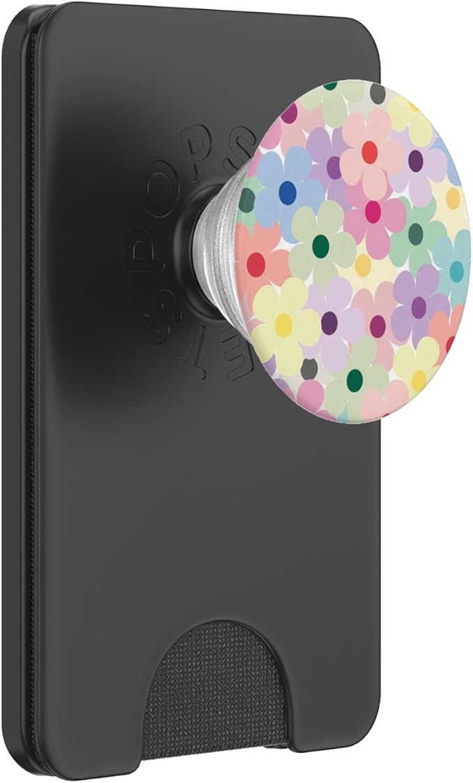 Pastel Colorful Floral Flowers Pattern PopSockets PopGrip for MagSafe