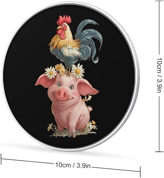 Funny Pigs and Chicken Wireless Charger Portable Charging Pad | LightweightAll Smartphone