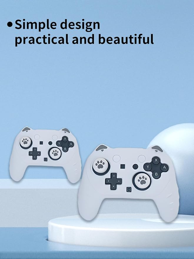Case for Nintendo Switch 2 Pro ControllerUYRUREL Premium Sillence MaterialShock-Absorbing and Anti Drop Protection Soft Shellwith Stickers and Thumb GripsBlack.