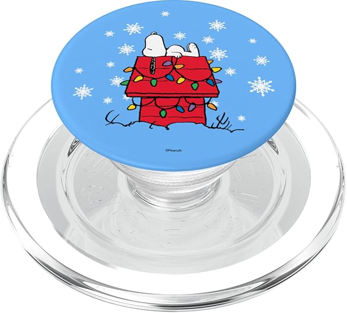 Peanuts Holiday Snoopy Dog House Lights PopSockets Adhesive PopGrip