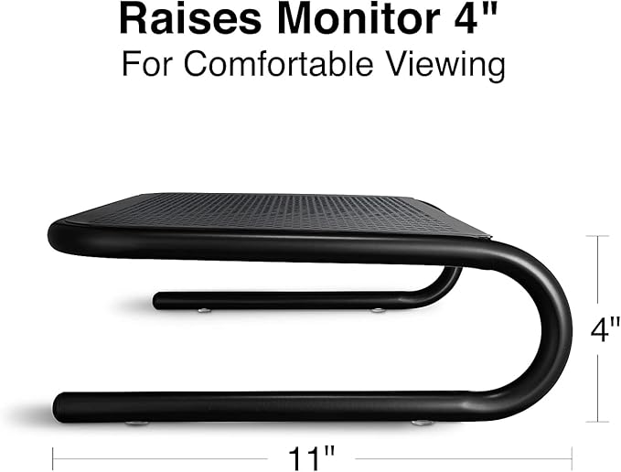 Staples Standard Steel Monitor Stand Black