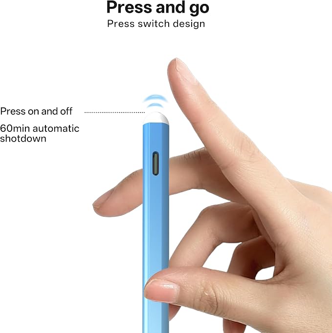 Stylus Pen for iPad Pro with Fast Charging Tilt Function Palm Rejection | Compatible with iPad 2018-2025: Works with iPad Pro Air Mini and iPad models for writing drawing and note-taking