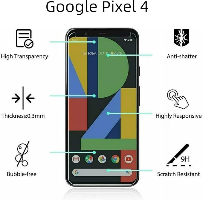 3 Pack Privacy Screen Protector for Google Pixel 4 9H Hardness [Anti-Scratch] Full Coverage Anti-Spy Tempered Glass Film for Google Pixel 4 [Don’t Support Fingerprint Unlock] | 9H Hardness Anti-Spy T