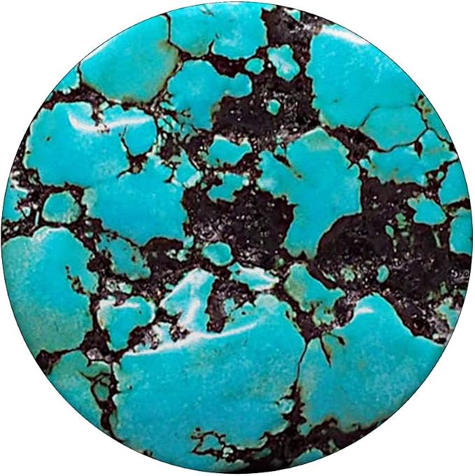 Turquoise Marble Stone Slab Print Southern Glam Phone Grip PopSockets Adhesive PopGrip