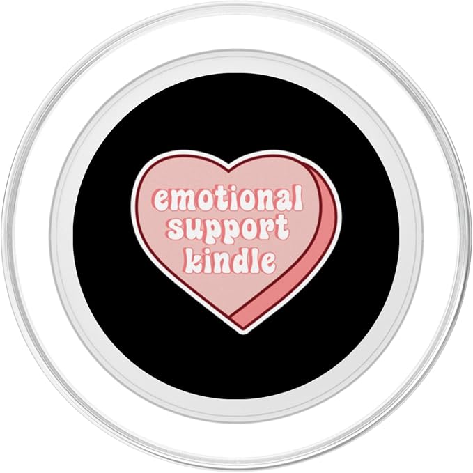 Emotional Support Kindle Pink Heart PopSockets PopGrip for MagSafe
