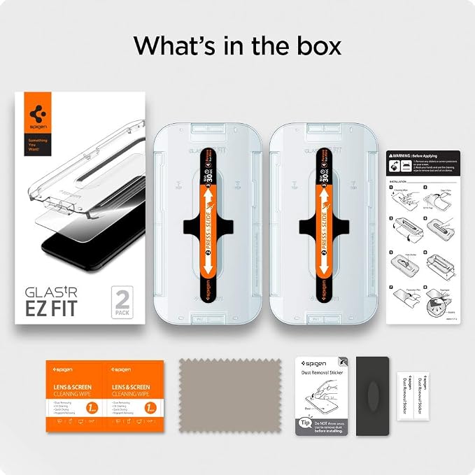 Spigen Tempered Glass Screen Protector [GlasTR EZ FIT] designed for iPhone 11 / iPhone XR [6.1 inch] [Case Friendly] - 2 Pack