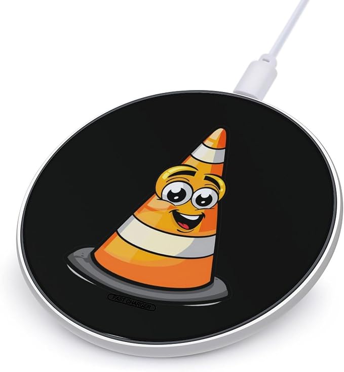 Halloween Costume Traffic Cone Pylon Wireless Charger Portable Charging Pad | LightweightAll Smartphone