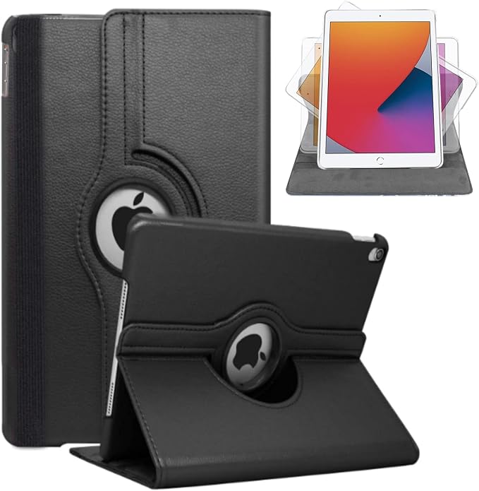 Case for ipad Cover 11inch 1st Generation 2018 Case Model A1980/A2013/A1934 / A1979 360 Degree Rotating Smart Leather Auto Sleep/Wake (Black)