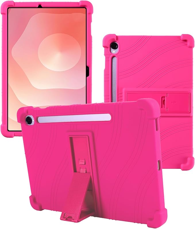 Case for Samsung Galaxy Tab S11 Tablet 11 inchWUNIAK Shock Proof Lightweight Stand Rubber Shell Protective CoverKids Friendly Soft Silicone Adjustable Stand CoverBlue