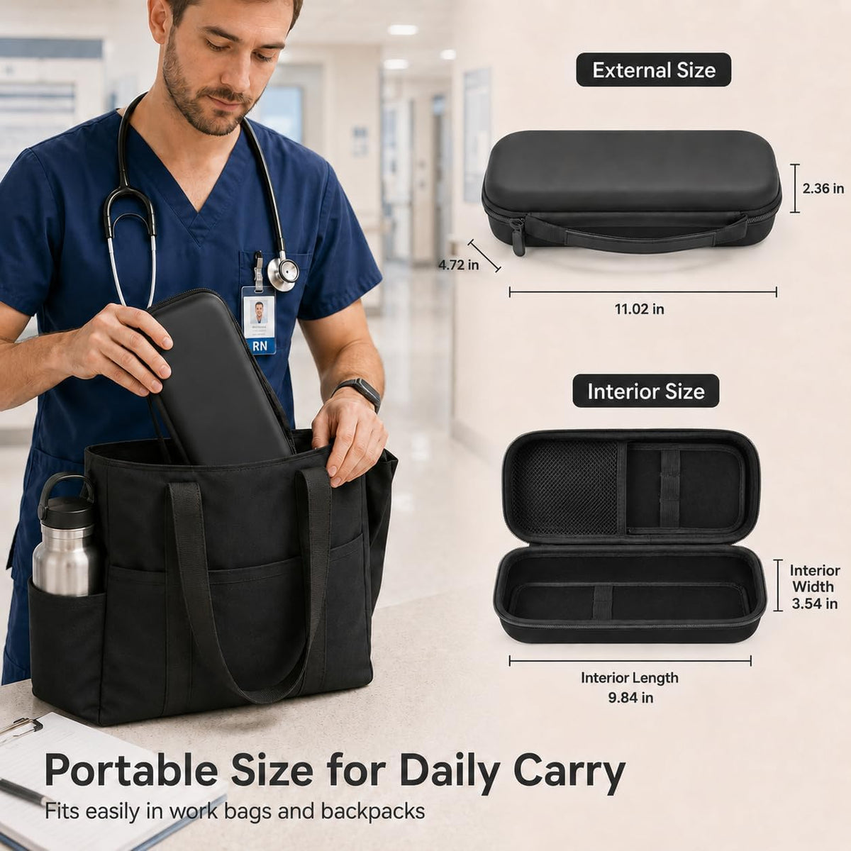 Stethoscope Case for 3M Littmann Classic III/Cardiology IV,Blackflower