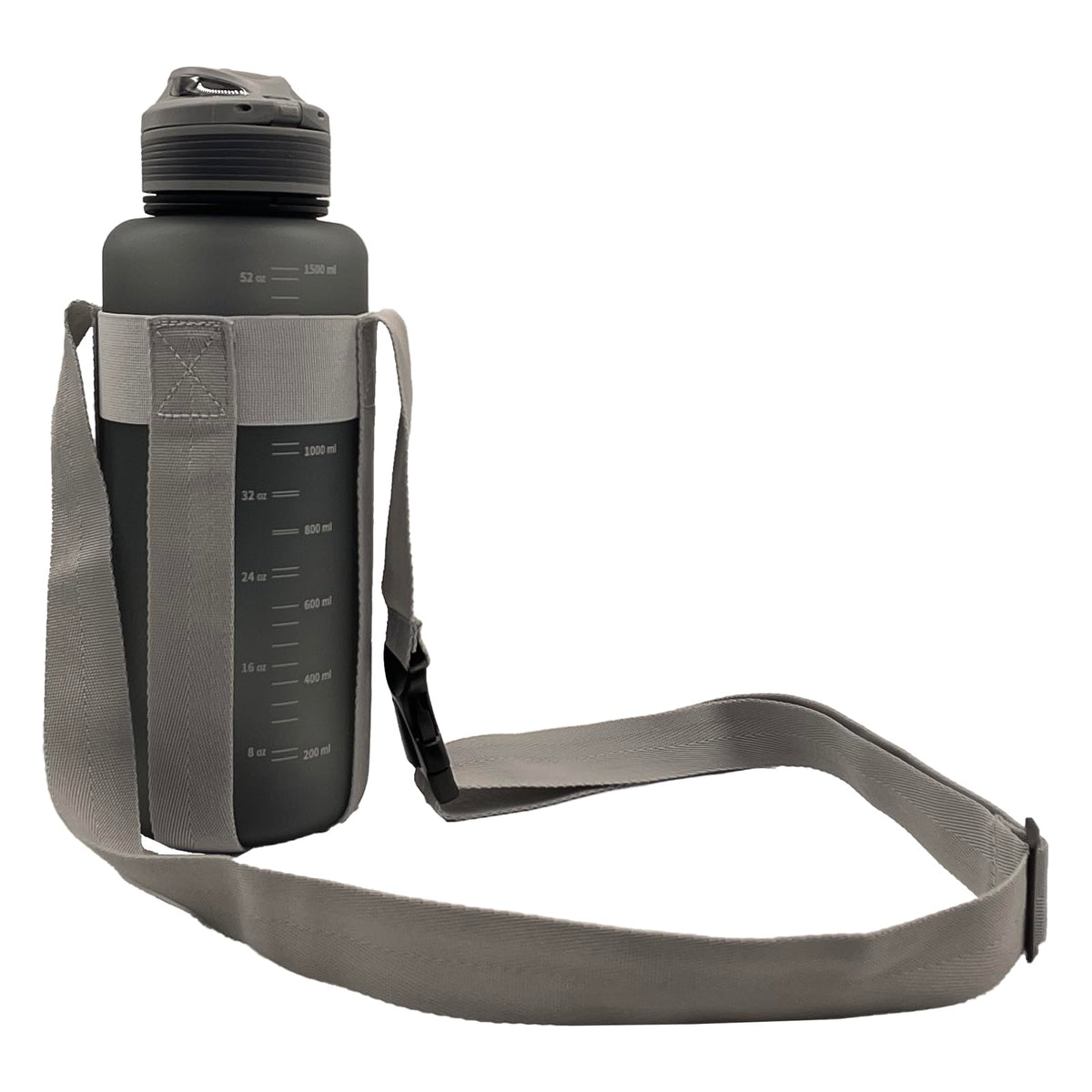 SZSUYAD Water Bottle strap,Simple&Adjustable Crossbody strap (gray28-52oz)
