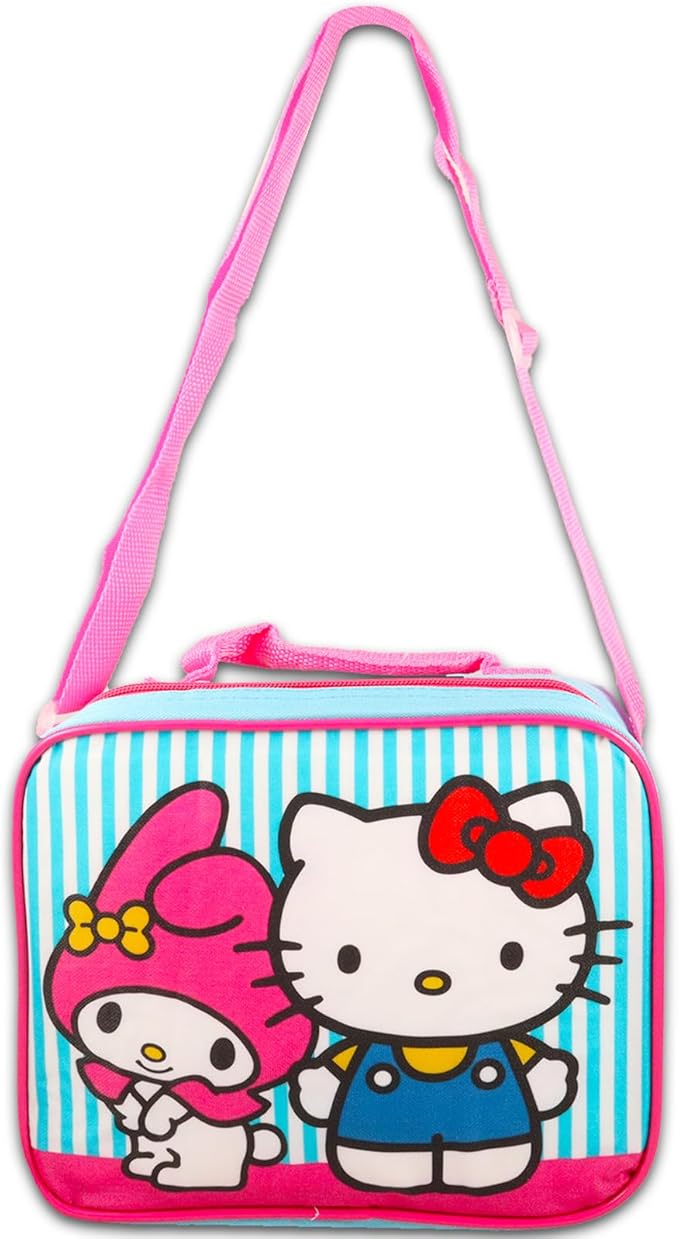 Hello Kitty Lunch Box Set - Bundle with Lunch Bag Plus Stickers, Water Bottle, More | Hello Kitty Food Container School Supplies for Kids, Girls