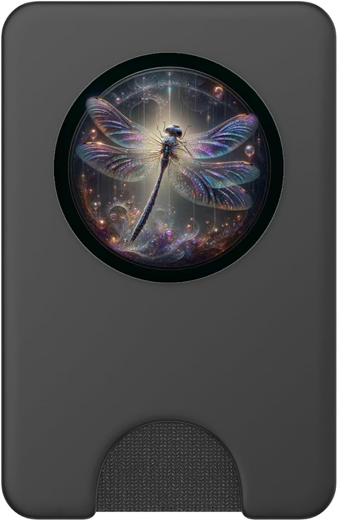 Cute Purple Dragonfly Beautiful Nature Graphic Art PopSockets PopGrip for MagSafe