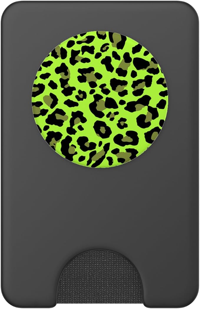 Leopard Print Stylish Cheetah Pattern Summer Cool Lime Green PopSockets Adhesive PopGrip