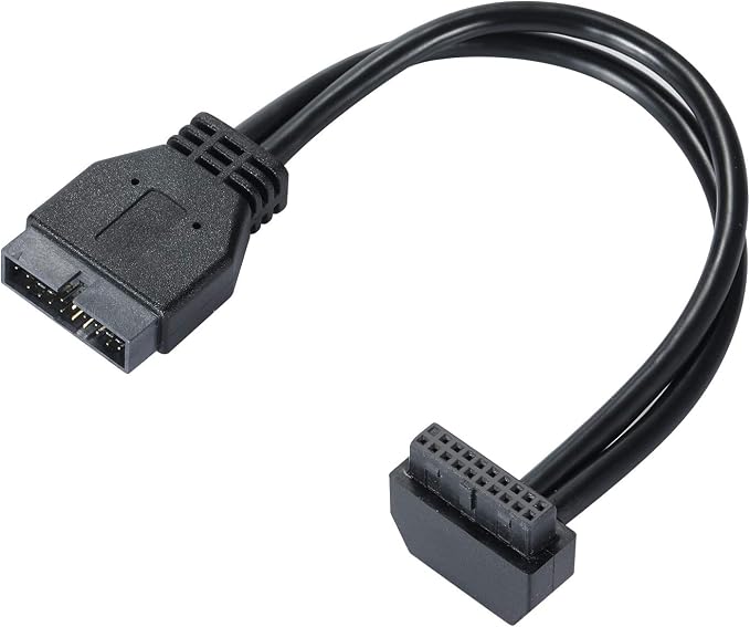 SATA USB Extension Cable USB 3.0 Motherboard Front 19 Pin Male to Female Extension Cable High Speed Connection (The Interface Faces Outward)