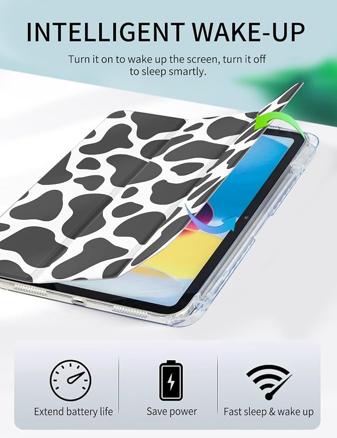 Case for iPad A16 11th/10th Generation 2025/2022 10.9 Inch Slim Trifold 10th Clear Back Transparent Cover with Pencil Holder &amp Auto Sleep/Wake Cover