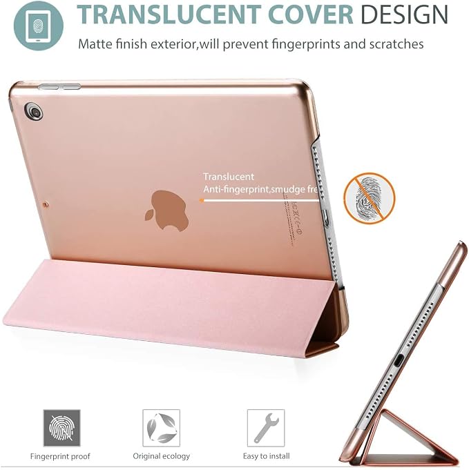 ProCase iPad 10.2 Case 2021 9th Gen/ 2020 8th Gen/ 2019 7th Gen Case with Tempered Glass Screen Protector Slim Stand Hard Shell Protective Smart Cover for 10.2” iPad 9th/8th/7th Generation -Black