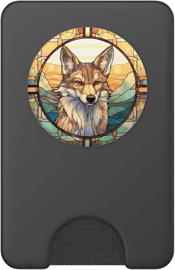 Coyote Stained Glass PopSockets Adhesive PopGrip