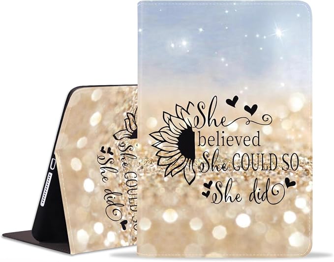 Case for Samsung Galaxy Tab S10 Lite/ S10 FE/ S9 FE 5G 10.9 Inch/ S9 11 Inch - Slim PU Leather Folding Stand Folio Cover with Auto Sleep/Wake American Flag &amp Bullets