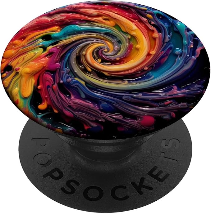 Rainbow Swirl in Oil Paint Style Pride Rainbow PopSockets Adhesive PopGrip