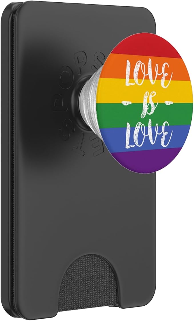 LGBT Pride Rainbow Flag Love is Love PopSockets Adhesive PopGrip