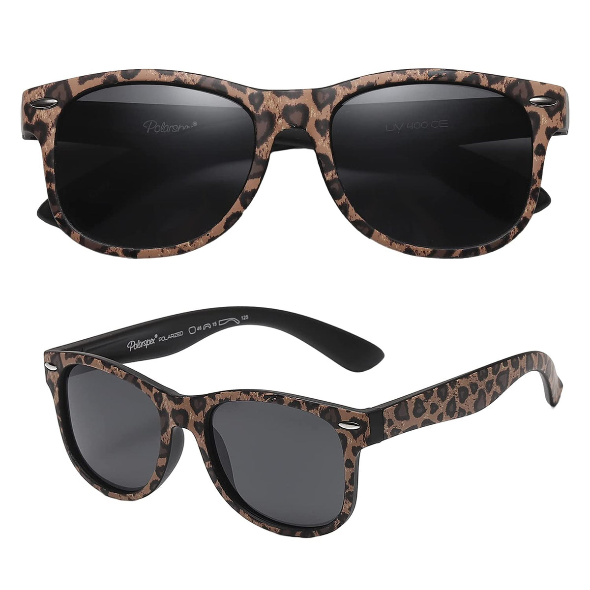 PolarSpex Toddler Boys and Girls Kids Polarized Leopard Style Sunglasses