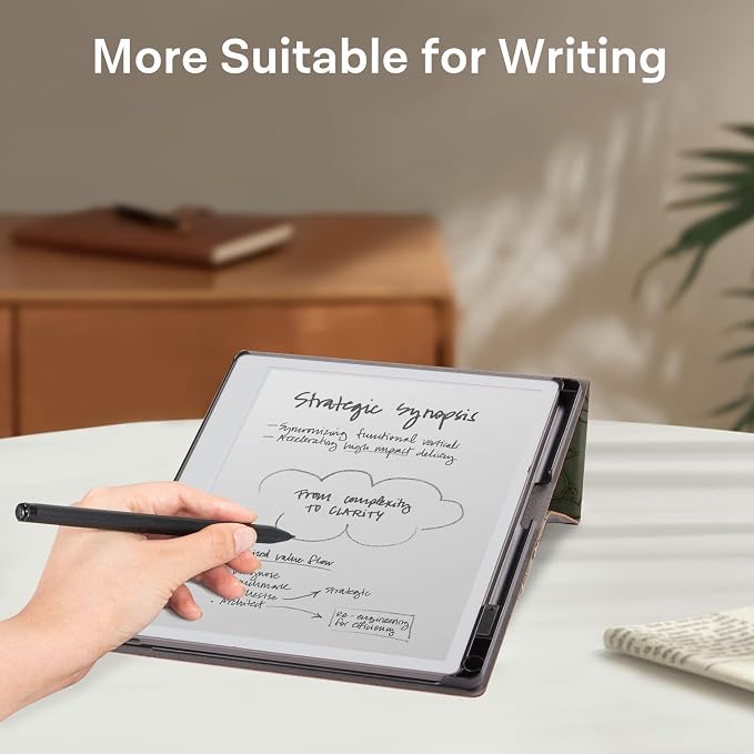 CoBak Case Compatible with Remarkable 2 Paper Tablet Black | Built-in Pen Holder Multi-Angle Foldable Stand Custom Fit for 2020 Released reMarkable 2