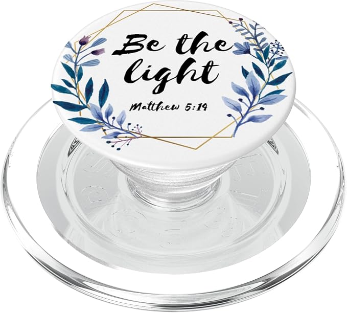 Cute Flowers Christian Bible Verse Gift Matthew 5:14 PopSockets Adhesive PopGrip