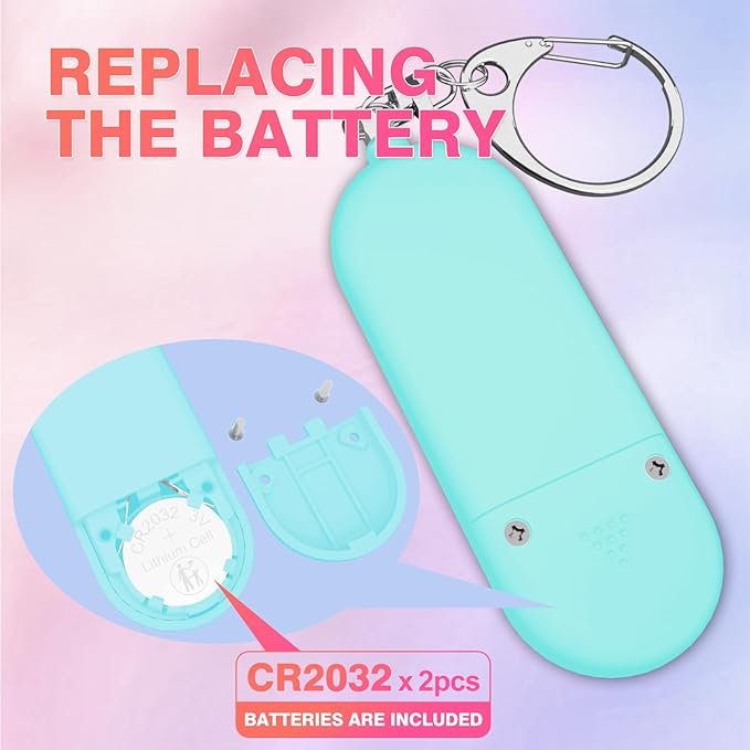 MtMinn Personal Safety Alarm for Women - 2 Pack 130dB Self Defense Keychains Siren Whistle & LED Strobe Light - Emergency Security Safe Protection Devices for Kids Elderly