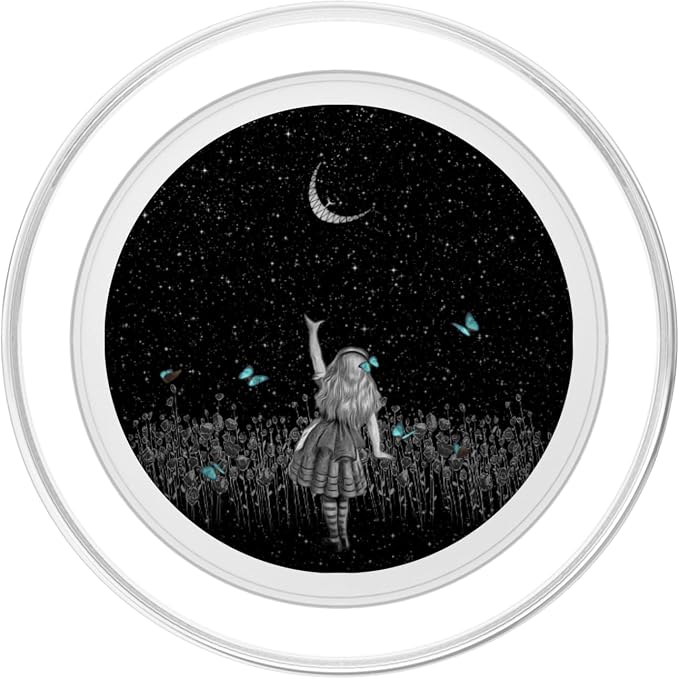 Wonderland Smiling Starry Night - Alice In Wonderland PopSockets Adhesive PopGrip