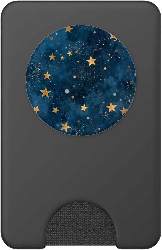 Blue Starry Pattern PopSockets PopWallet for MagSafe