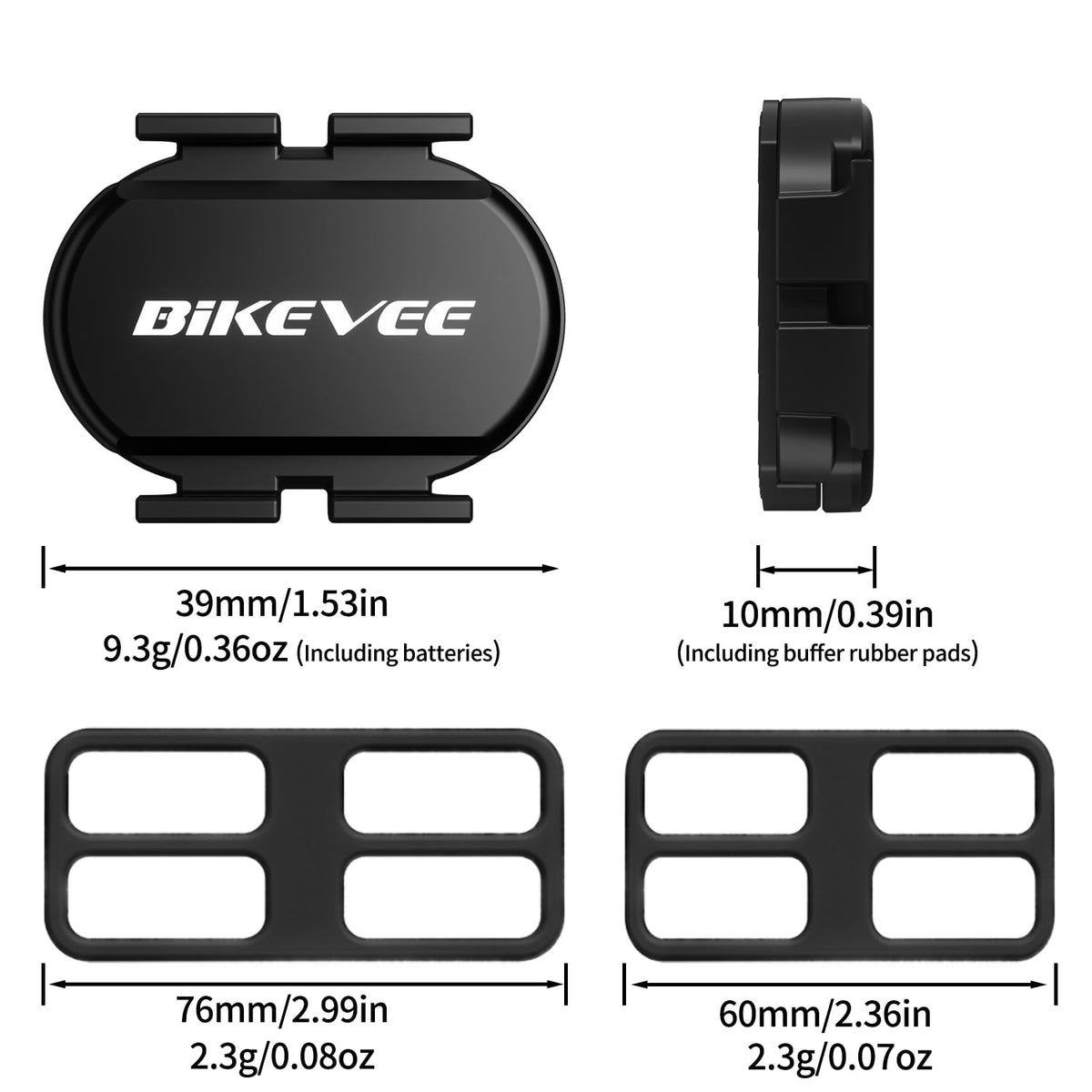 Bikevee Wireless Bike Computer GPS Bundle, Speedometer & Odometer, Cadence Sensor, Auto Backlight & Auto Stop, IPX7 Waterproof, 2.6" LCD Display (New Upgraded)
